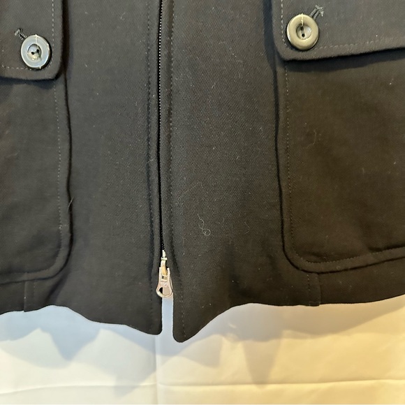 Zara Classic concepts wool blend coat sz 44/12 Black Zip Up Pockets Md In Spain - Picture 4 of 16